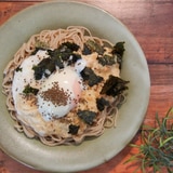 長芋と納豆と海苔のあんかけそば